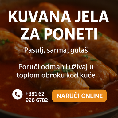 Kuvana jela za poneti Novi Sad – pasulj, sarma, gulaš | Naručite online iz Dedine Tajne