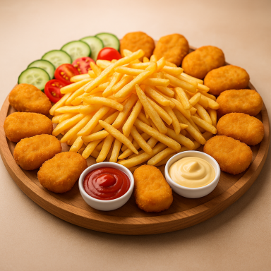 Pileći Nuggets sa Pomfritom – Tacna + 4 Umaka