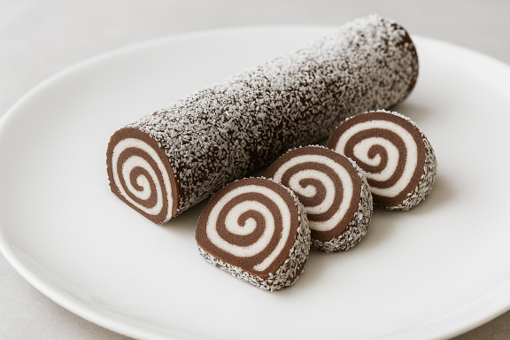 Posni kokos rolat čokolada i kokos Novi Sad Restoran Dedina Tajna